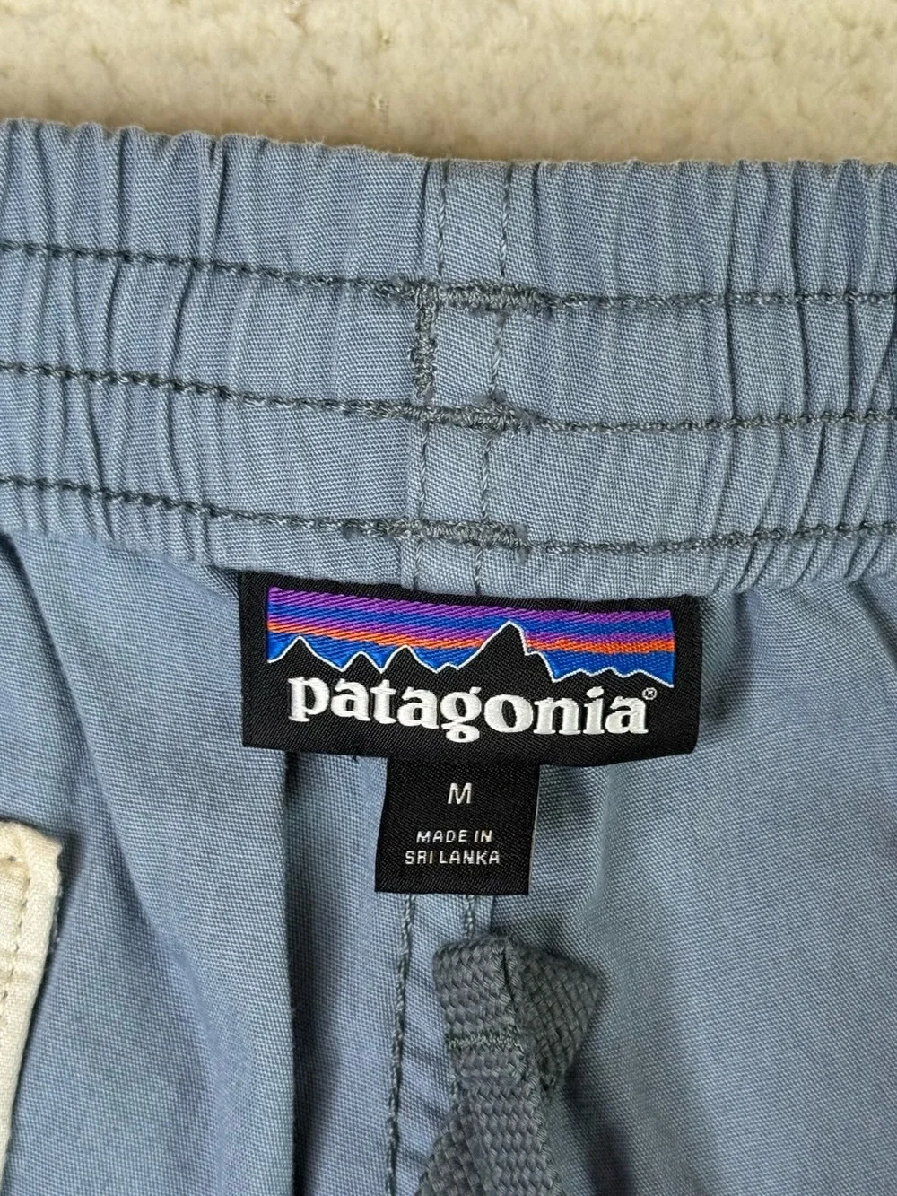 Patagonia Funhoggers Cotton Woven Shorts Blue #57145 Men's Size Medium
